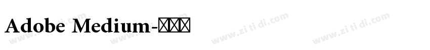 Adobe Medium字体转换